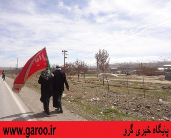  ورود کاروان پیاده زائران عراقی مشهد مقدس به شهرستان نهاوند + تصاویر