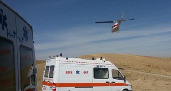 نجات جان دو بیمار نهاوندی توسط بالگرد اورژانس هوایی+ تصاویر